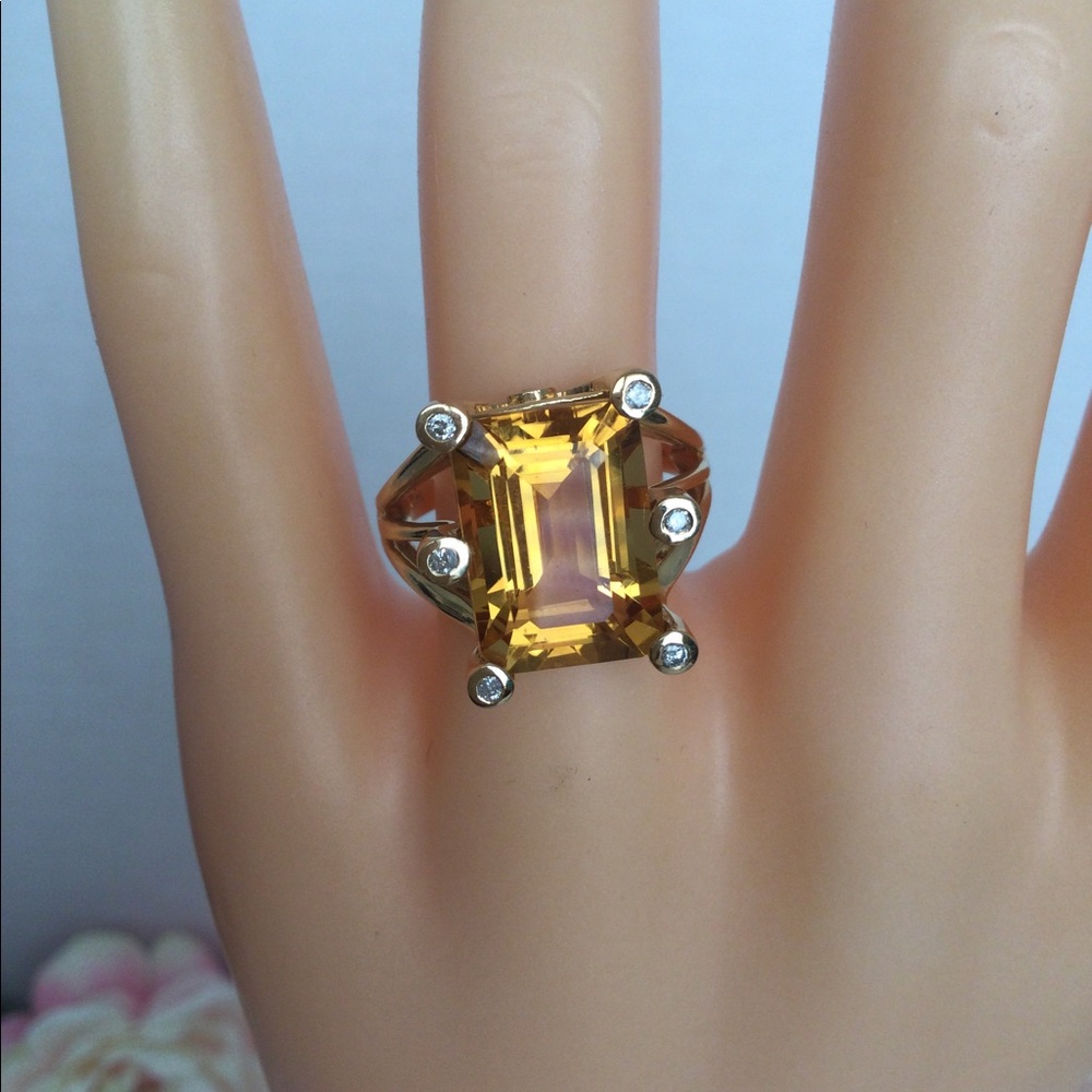 14k CITRINE RING